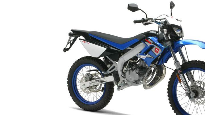 Derbi Senda Racer In Shine Blue Side Pose